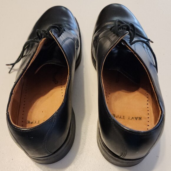 Vintage Black Leather U.S. Navy Service Shoes/Red Wing 101 Postman Oxfords 7 ? main image 14